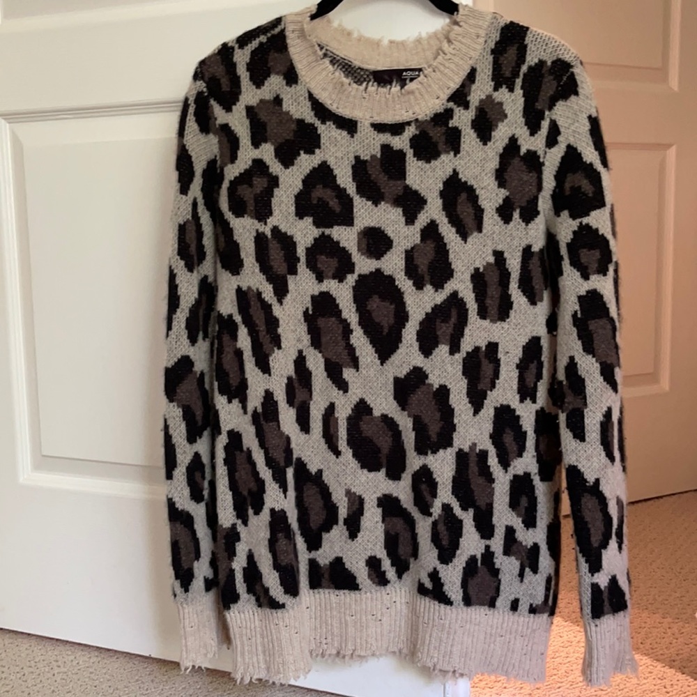 Aqua cashmere sweater